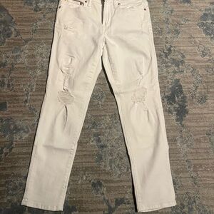 American Eagle Outfitters Men's White Straight Jeans